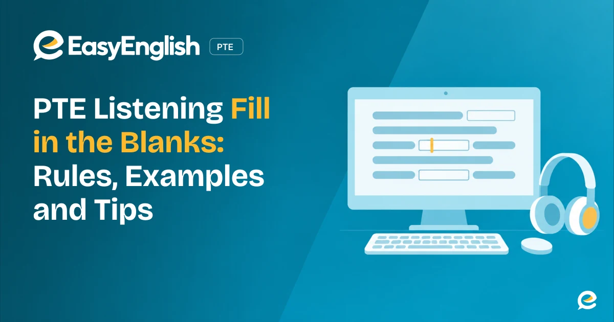 PTE Listening Fill in Blanks