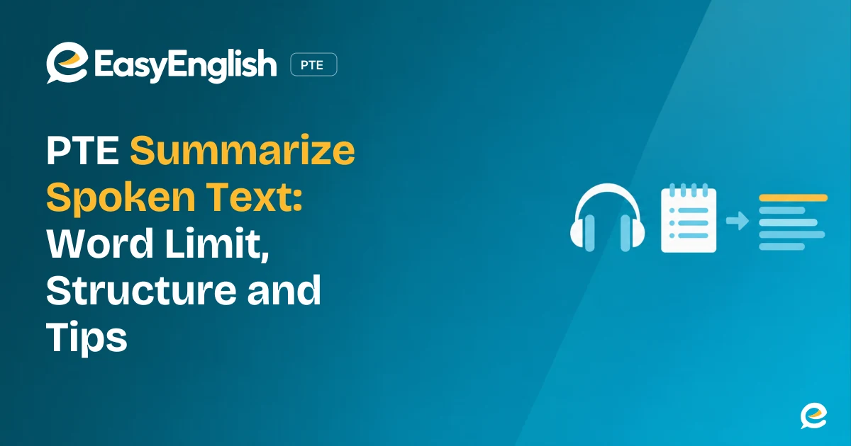PTE Summarize Spoken Text Task
