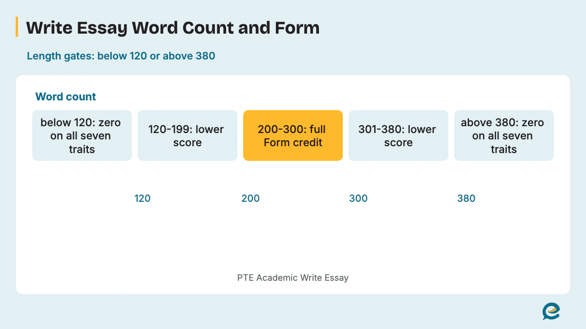 Write Essay Word Count and Form